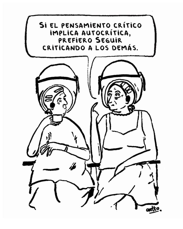 Pensamiento crítico — viñeta de antto.