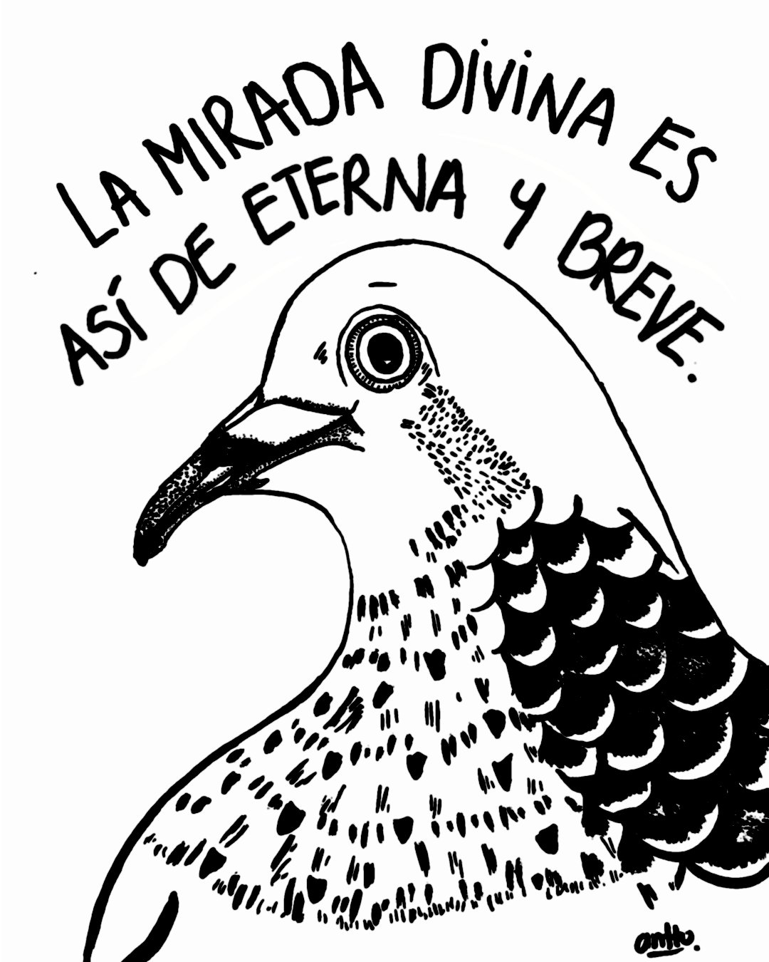Ojo de paloma - Print A4 (firmado a mano)
